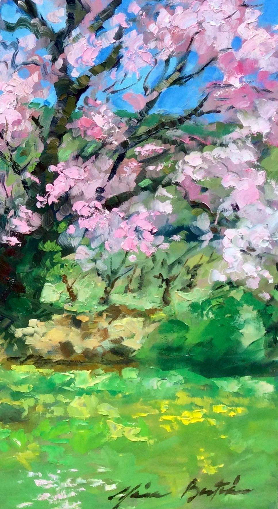 Maria Bertrán "Almond Trees In Full Bloom" Contemporary Impressionist