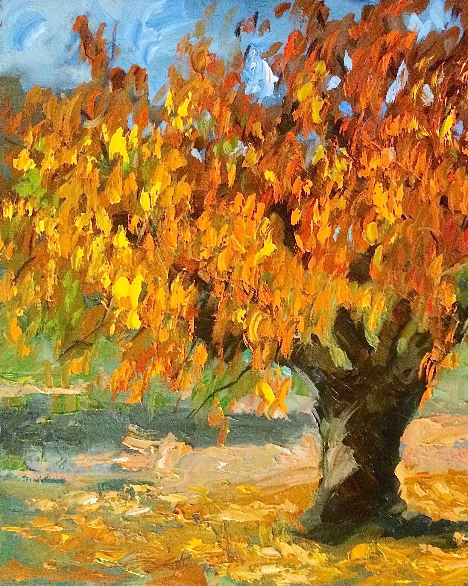 impressionist trees painting