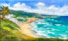 "Beach In The Algarve, Portugal" Contemporary Impressionist Oil of Portugal