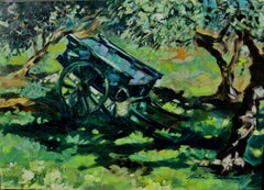 "Carreta Verde" Modern Impressionist Oil Painting of Spain