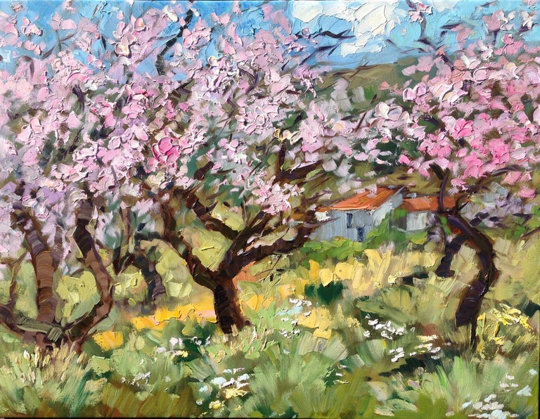 Maria Bertran Andalucia Almond Grove Modern Impressionist Oil