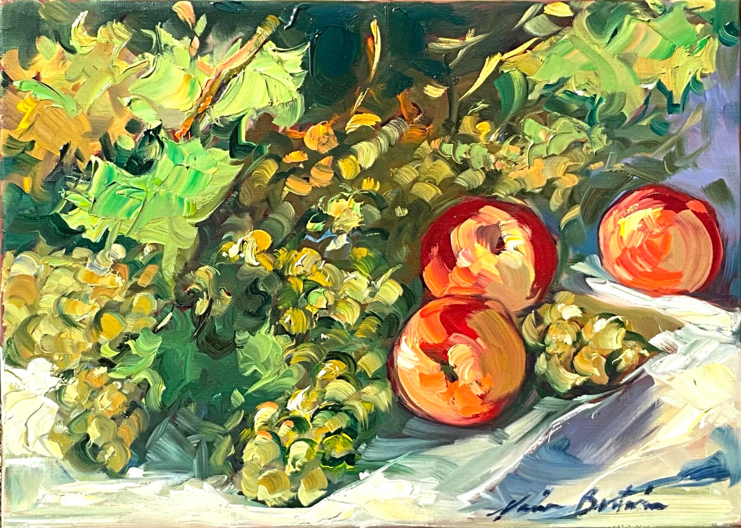 Maria Bertrán Still-Life Painting - "Cornucopia" Contemporary Impressionist Still Life Oil