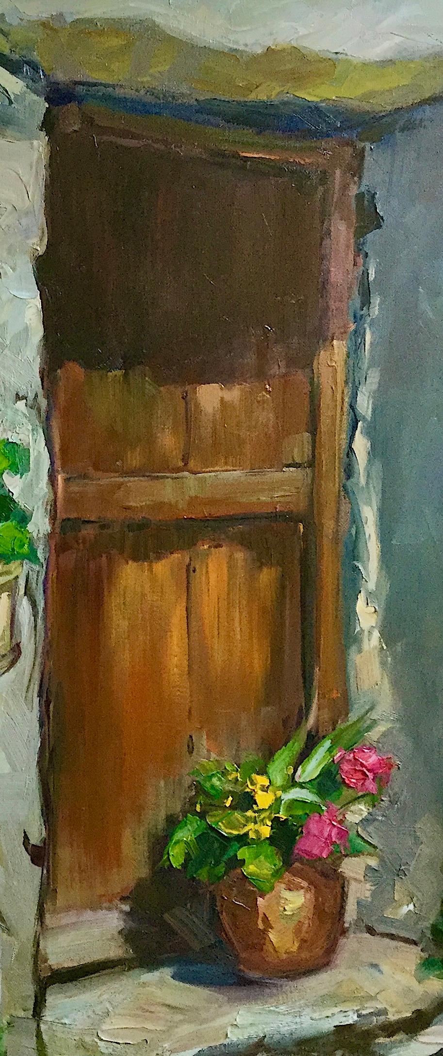 „Door In Chisarette“ Zeitgenössisches impressionistisches Ölgemälde der französischen Alpen, „Door In Chisarette“ (Post-Impressionismus), Painting, von Maria Bertrán