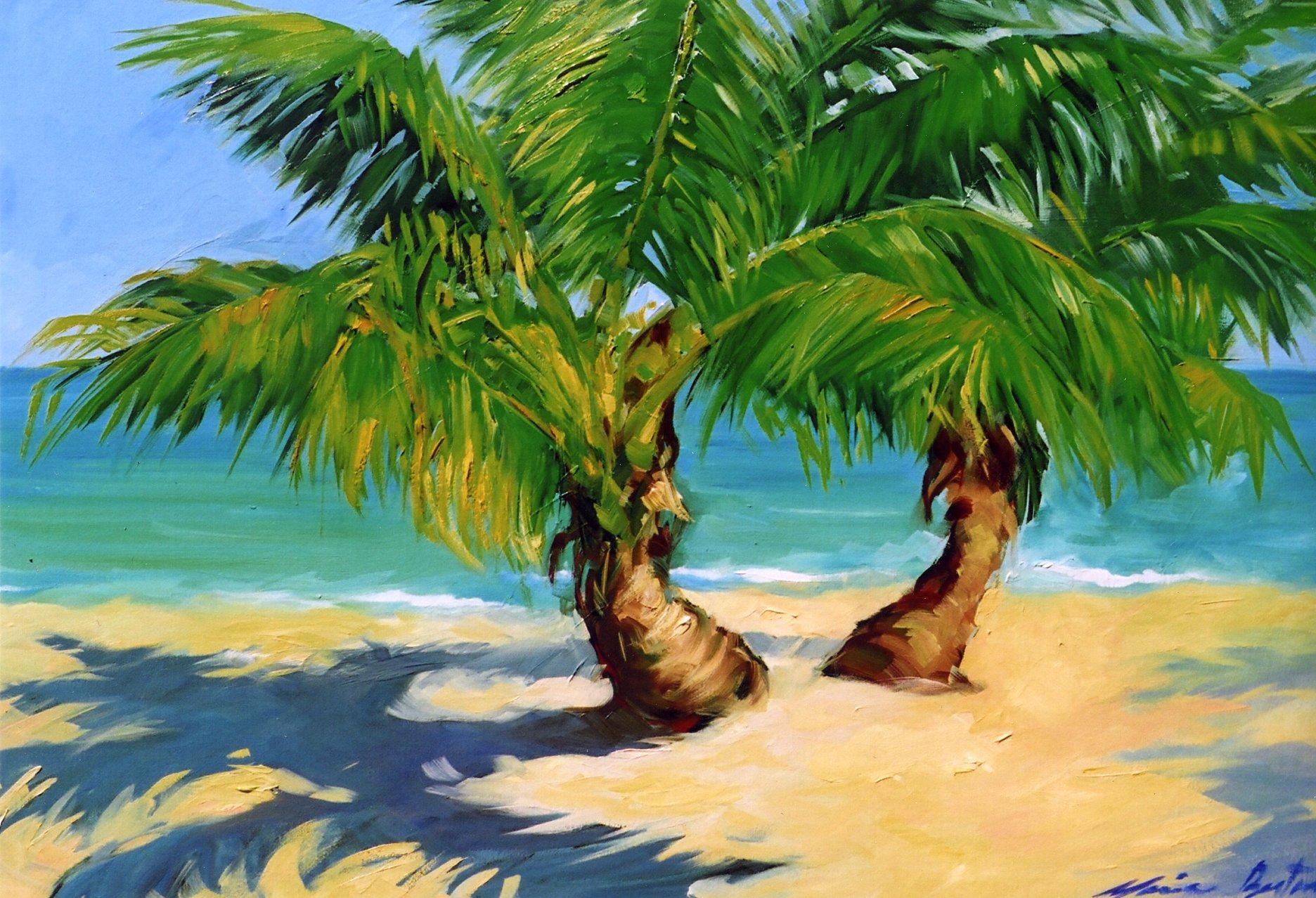 Maria Bertrán Landscape Painting - "Isla Morada" Contemporary Impressionist Oil of Florida Keys
