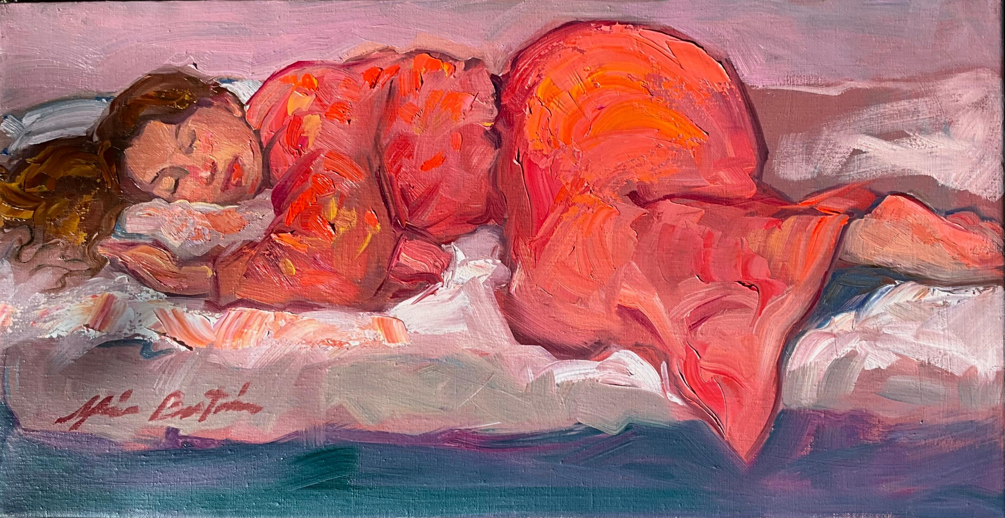 Landscape Painting di Maria Bertrán - "Nelly"  Pittura di figura impressionista contemporanea