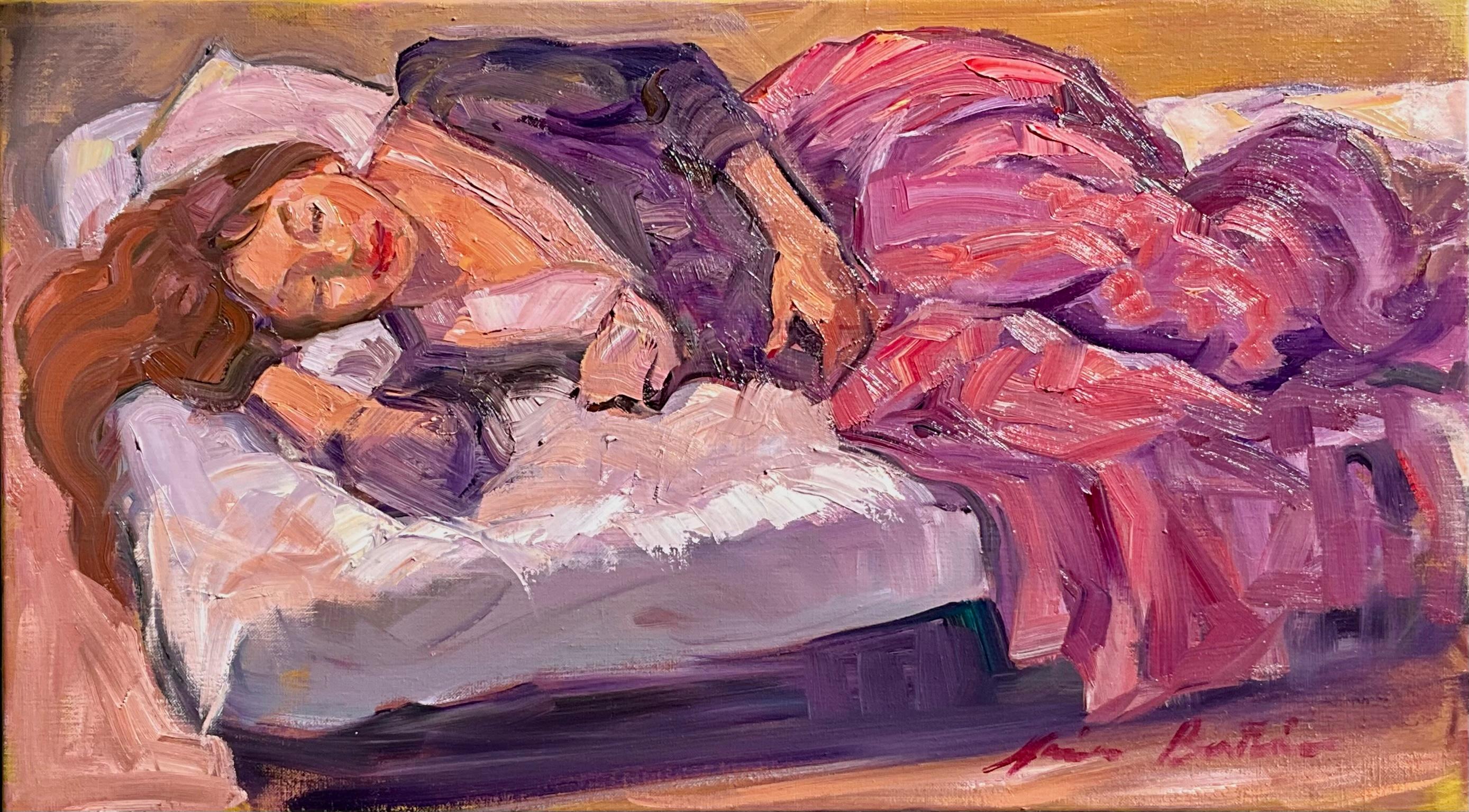 Landscape Painting de Maria Bertrán - "Nelly II"  Pintura impresionista contemporánea de figuras