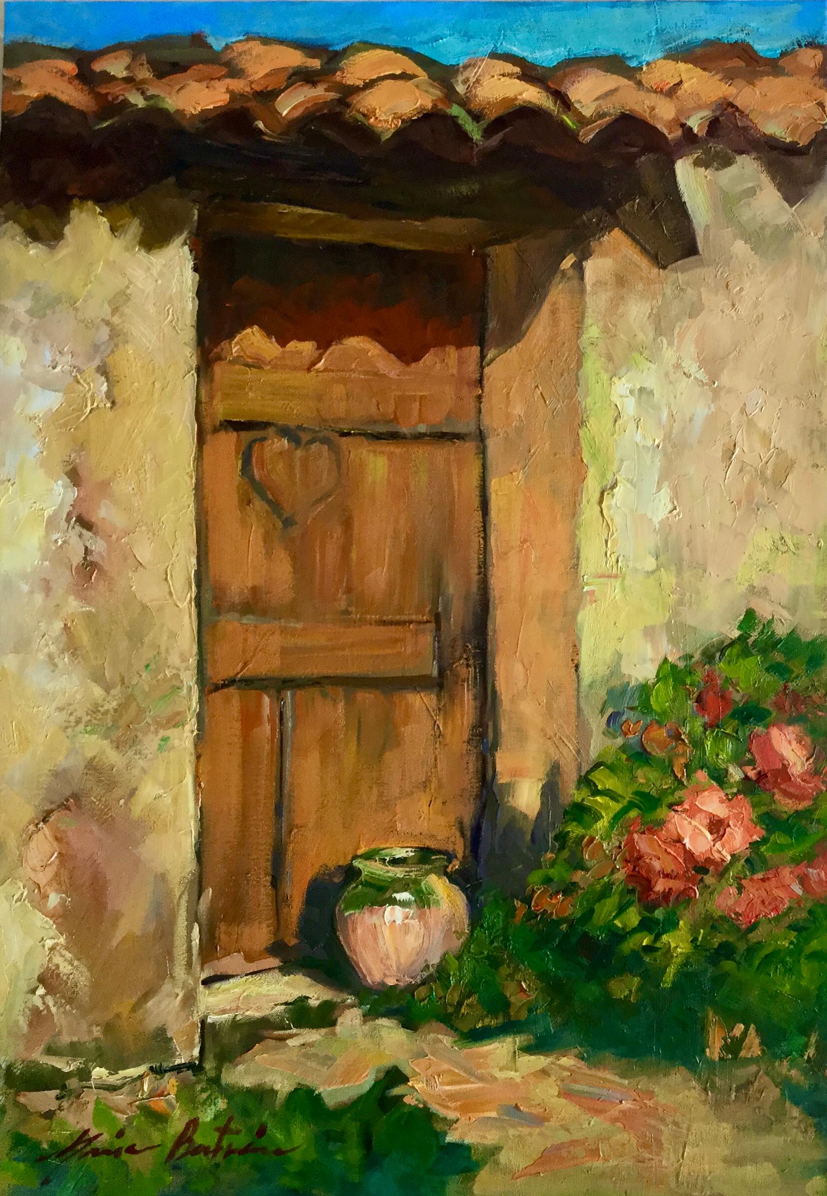 Maria Bertrán Landscape Painting - "Old Cabanon, Old Heart" Contemporary Impressionist Oil of Provence