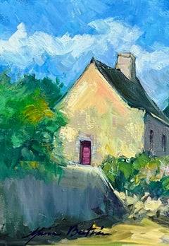 "Old House, Vernon Point" Contemporary  Impressionist Oil Of Brittany