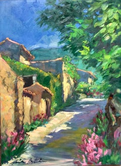 "Path Through The Hamlet" Contemporary Impressionist Oil of Provence