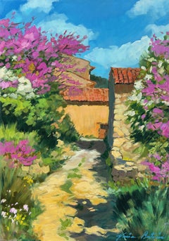 "Path To Les Grand Clements" Contemporary Impressionist Oil of Provence