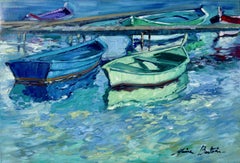 "Pointeau Reflections" Contemporary Impressionist Oil Of French Riviera 