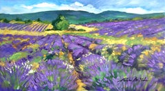 "Sault Lavender" Contemporary Impressionist Oil of Provence