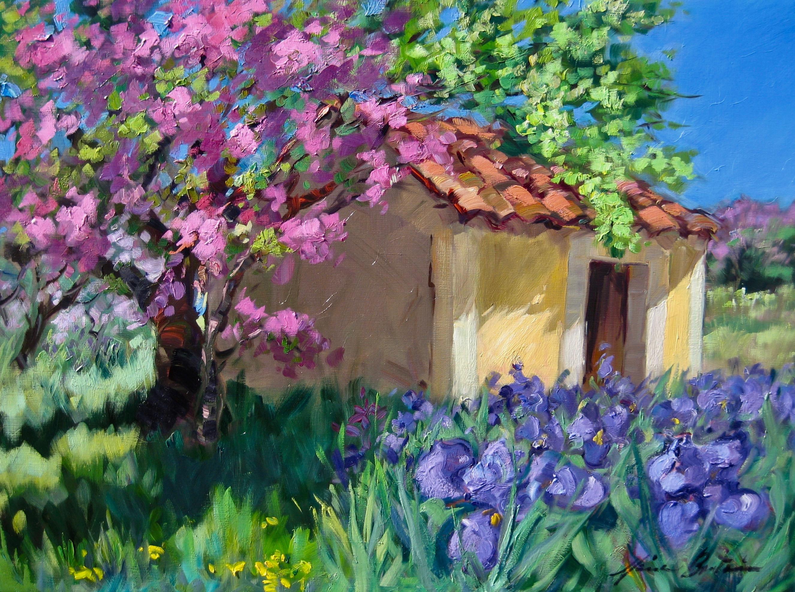 Maria Bertrán Landscape Painting - "Spring Fantasia"  Contemporary Impressionist Oil Painting of Provence