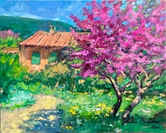 "Spring In Les Grand Clements" Contemporary Impressionist Oil of Provence