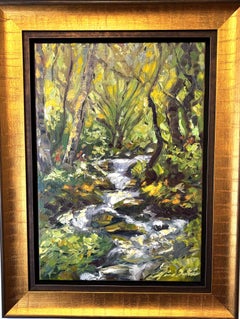 "Ruscello nelle Alpi"  Impressionista contemporaneo delle Alpi francesi