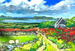 "The Oratory Ruins, Dingle Peninsula" Contemporary Impressionist Oil of Ireland