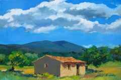 „Under The Summer Sky, Provence“ Impressionistisches Ölgemälde von Maria Bertran