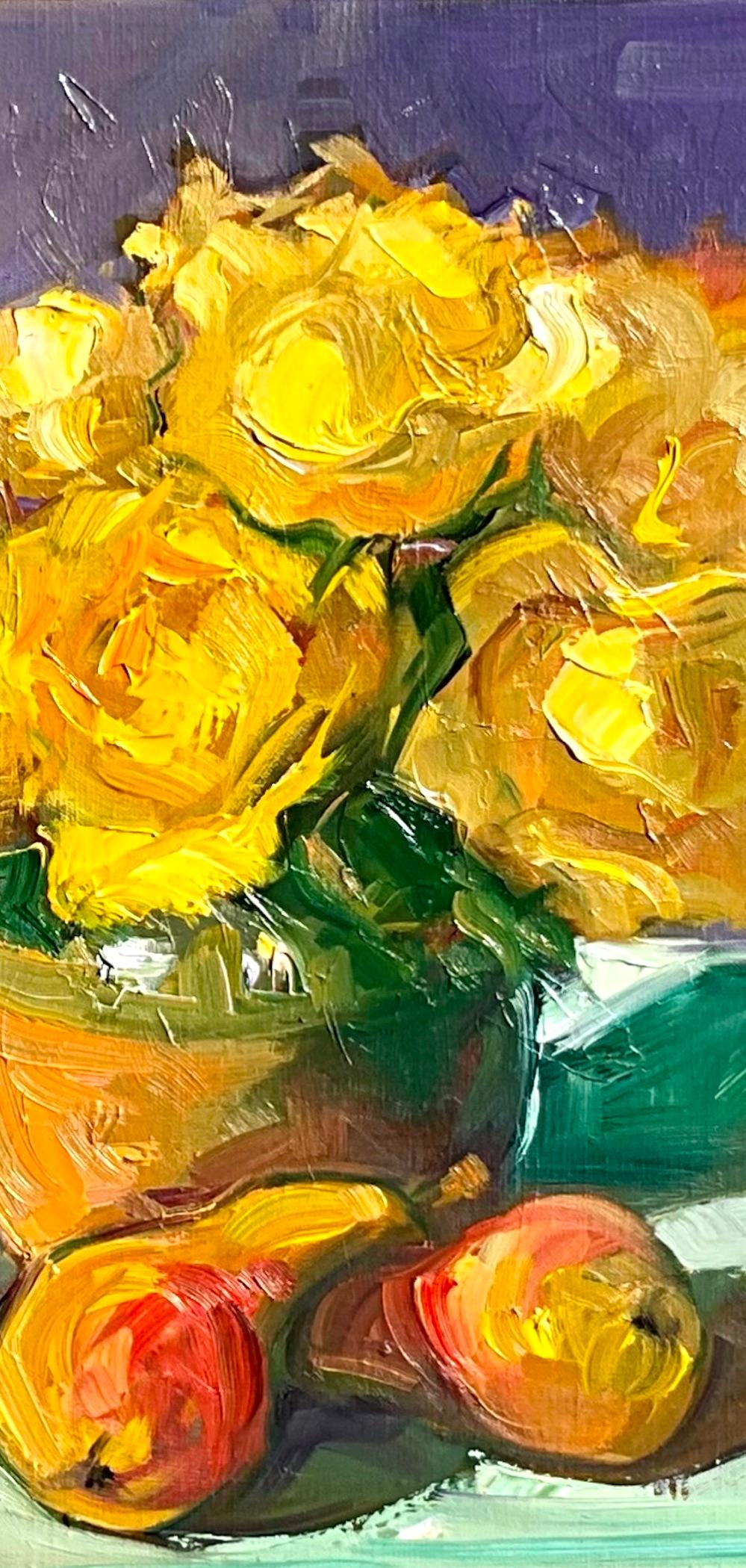 paintings of yellow roses