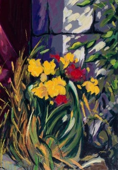 "La porte du jardin  Sérigraphie impressionniste contemporaine de Provence