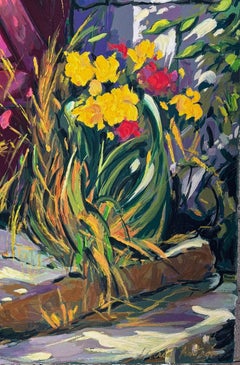 "Doorway To The Garden"  Contemporary Impressionist Serigraph of Provence