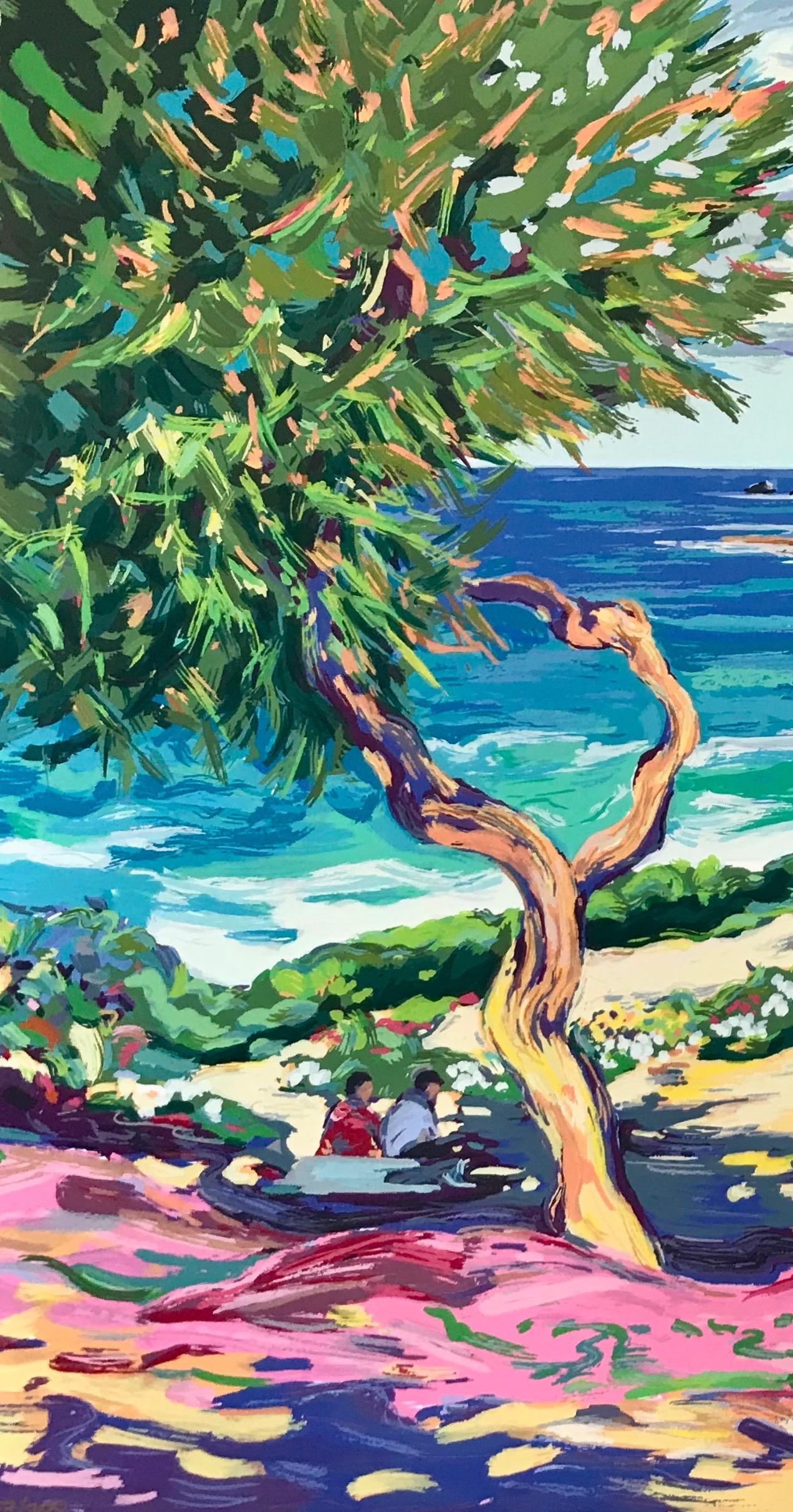 Serigraphie impressionniste contemporaine de Laguna Beach « Laguna Vista » - Print de Maria Bertrán