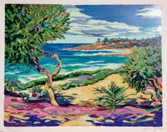 "Laguna Vista" Contemporary Impressionist Serigraph of Laguna Beach
