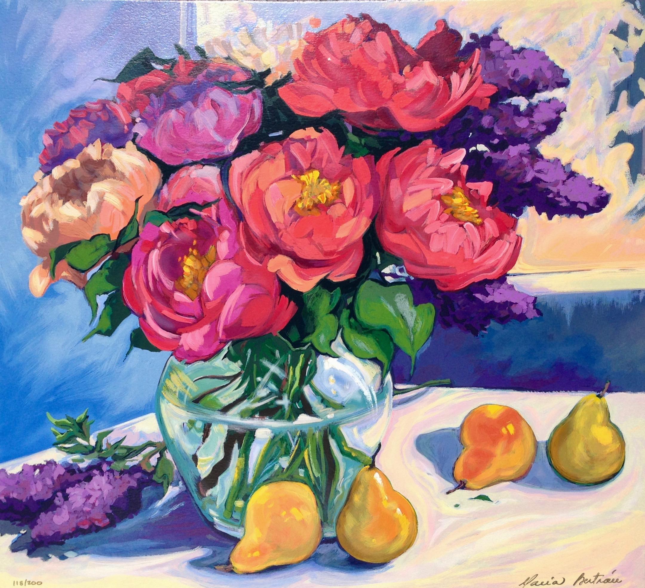 Landscape Print de Maria Bertrán - "Los colores de la primavera"  Serigrafía floral impresionista contemporánea