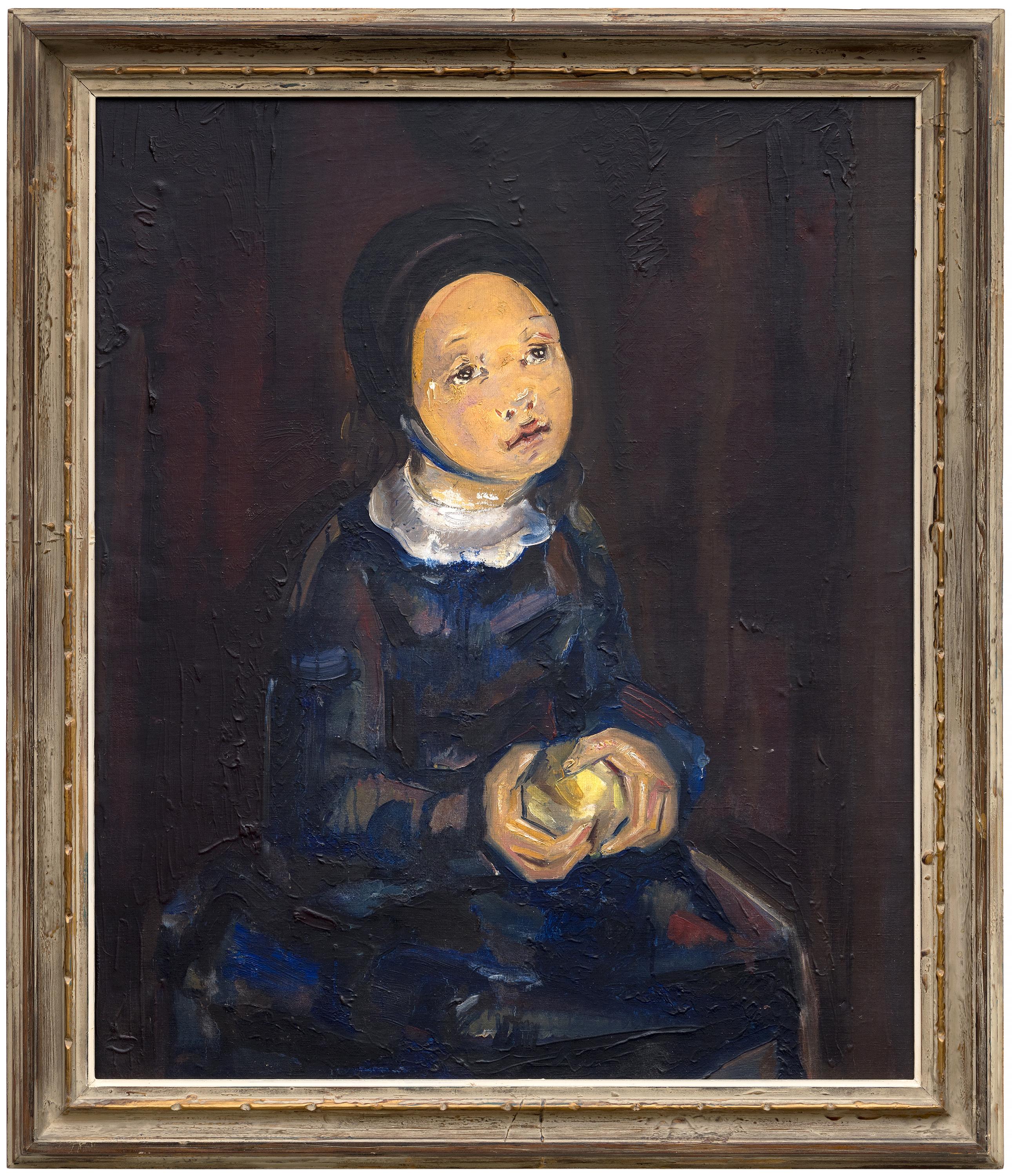 Fillette à la pomme - Painting di Maria Blanchard