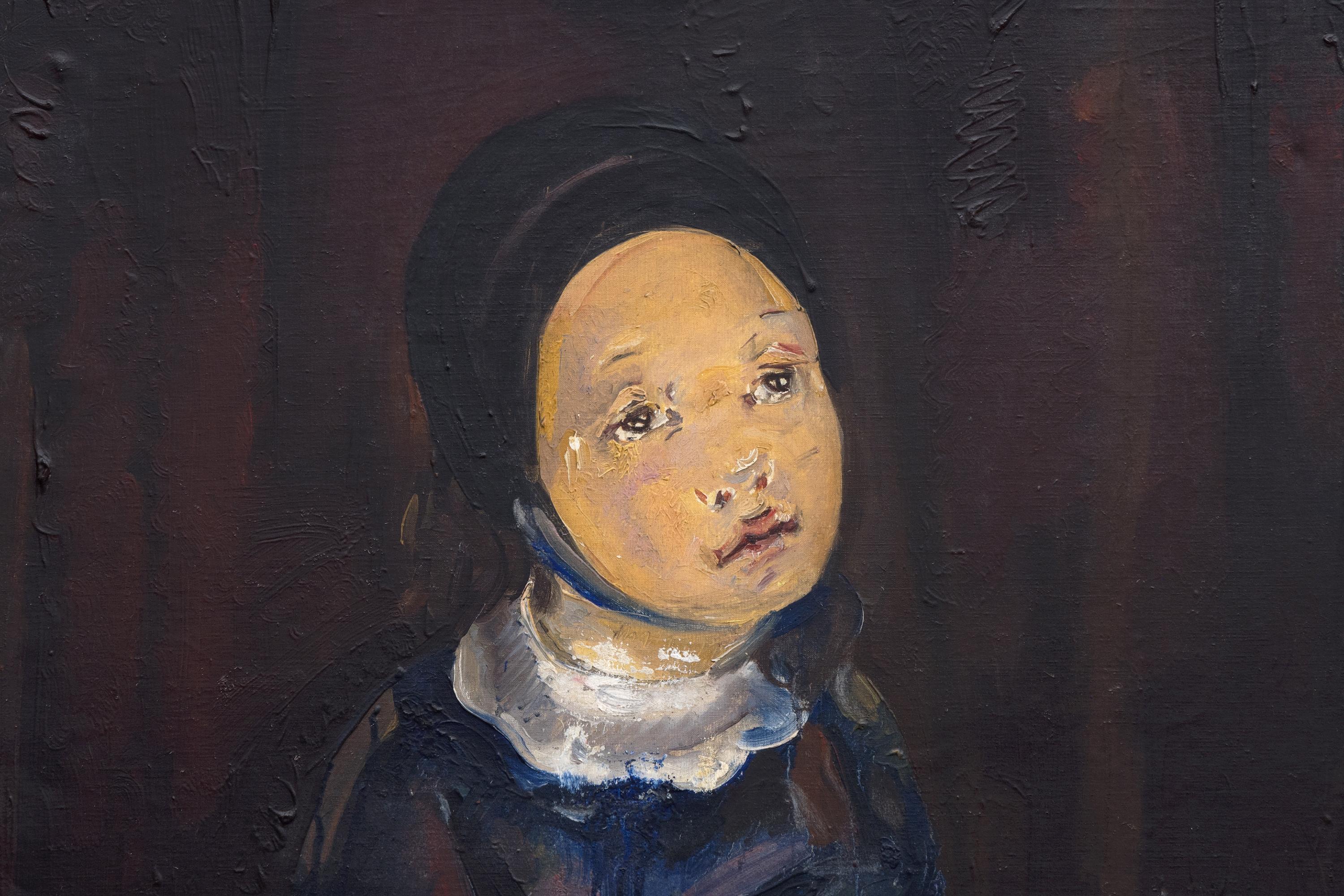 Fillette à la pomme - Painting Impressionismo di Maria Blanchard