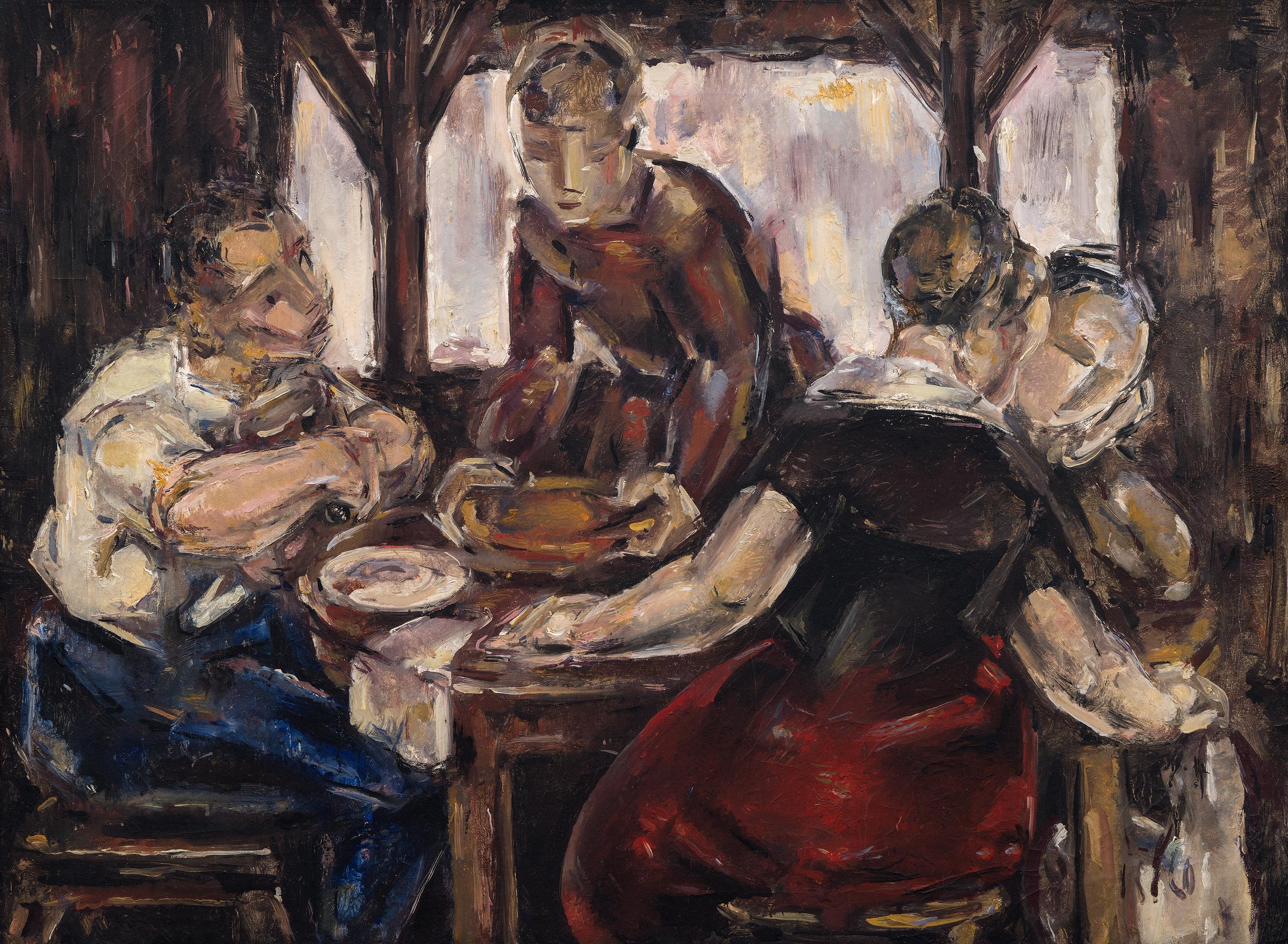 Abstract Painting di Maria Blanchard - La Comida