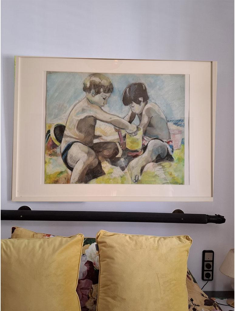 Jugant (Abstrakt), Mixed Media Art, von Maria Brugués i Gallego