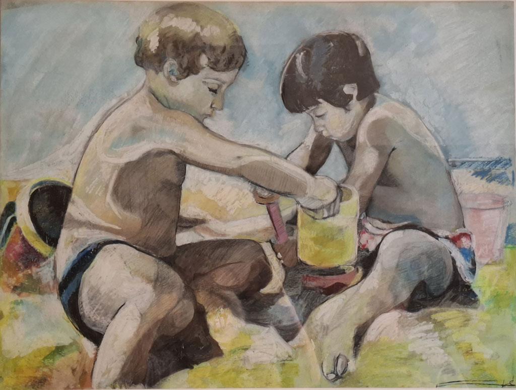 Jugant – Mixed Media Art von Maria Brugués i Gallego