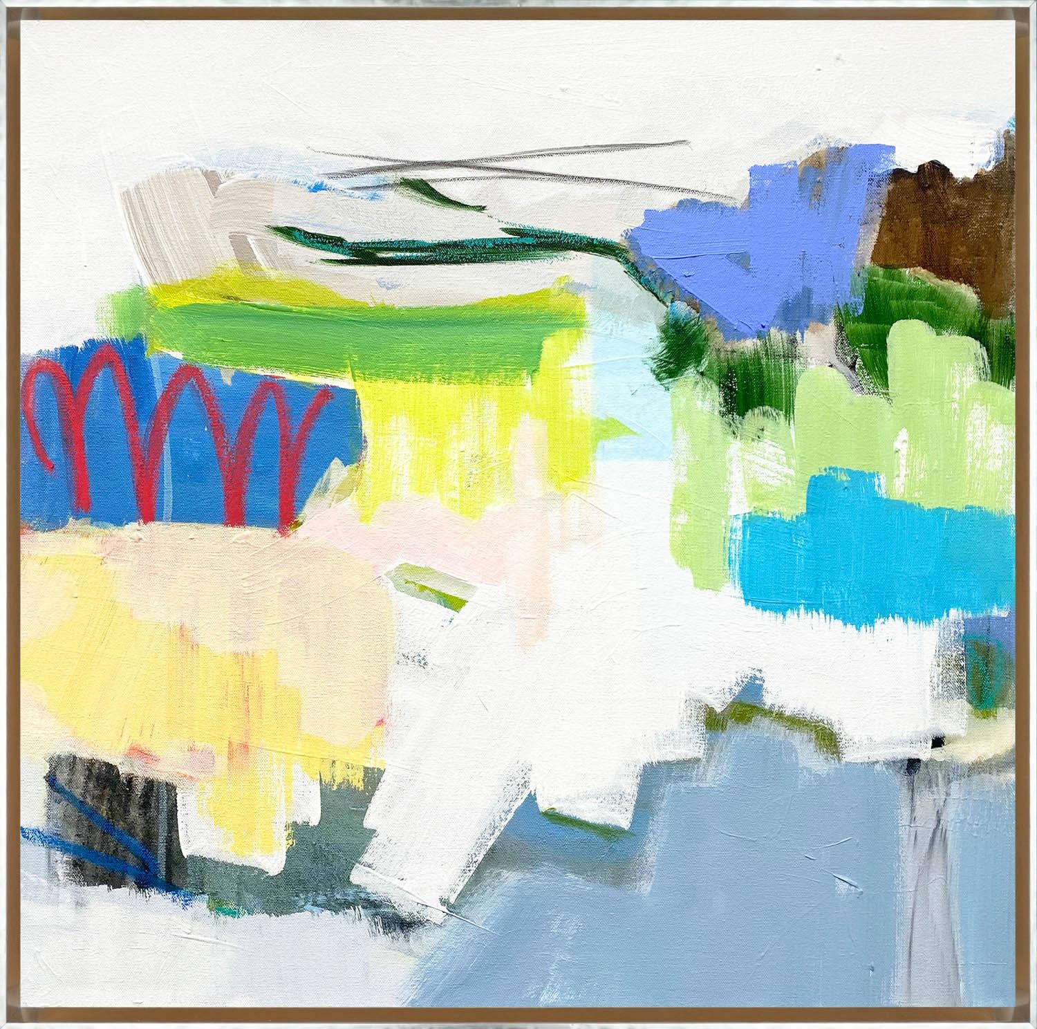 "Alpha 2" Contemporary Mixed Media Painting on Canvas - Mixed Media Art by Maria Burtis