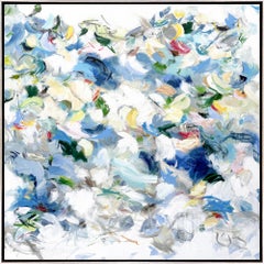 "Prosperar" Pintura acrílica abstracta contemporánea sobre lienzo