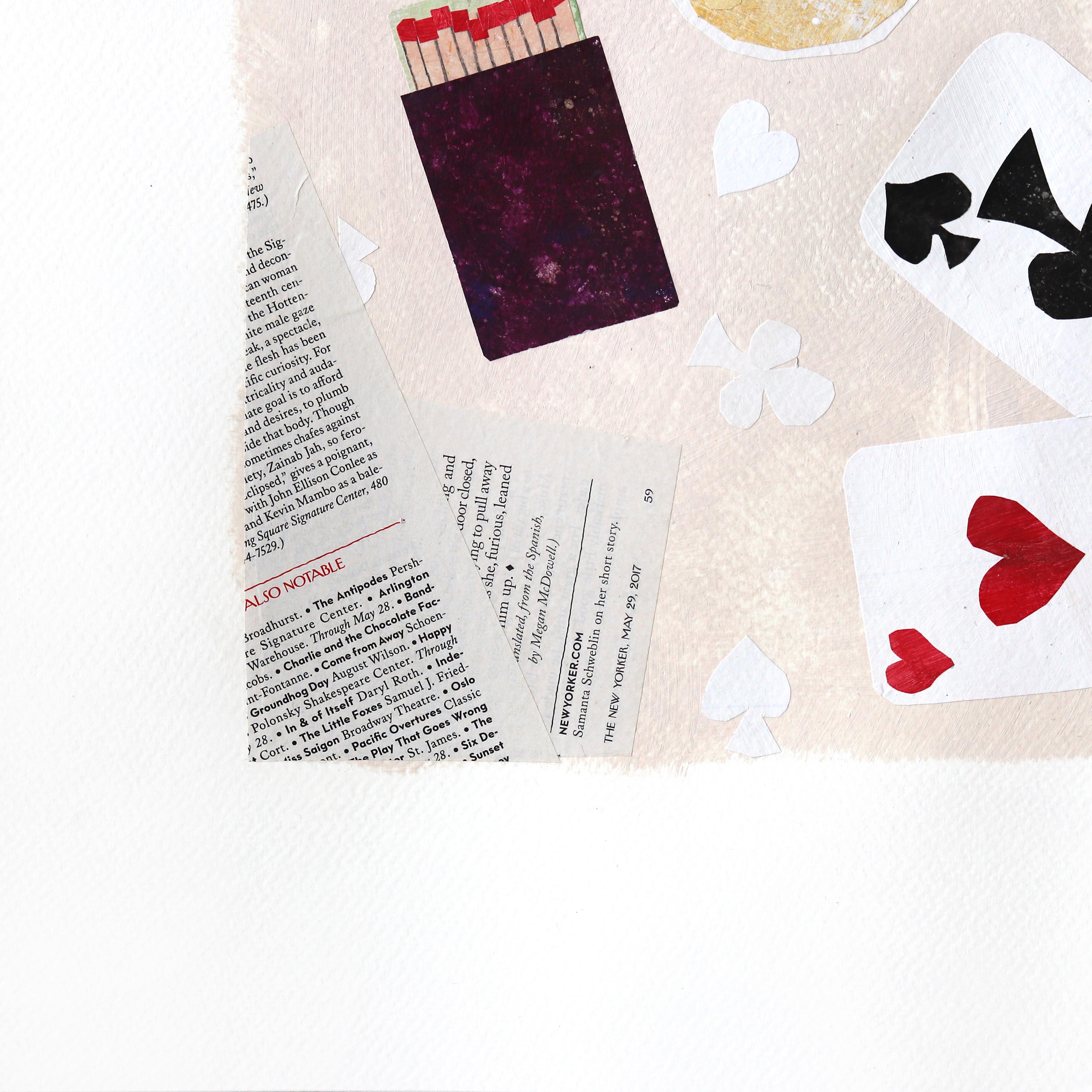 Abra Cadabra - Original Whimsical Abstract Still Life Collage Artwork on Paper For Sale 2