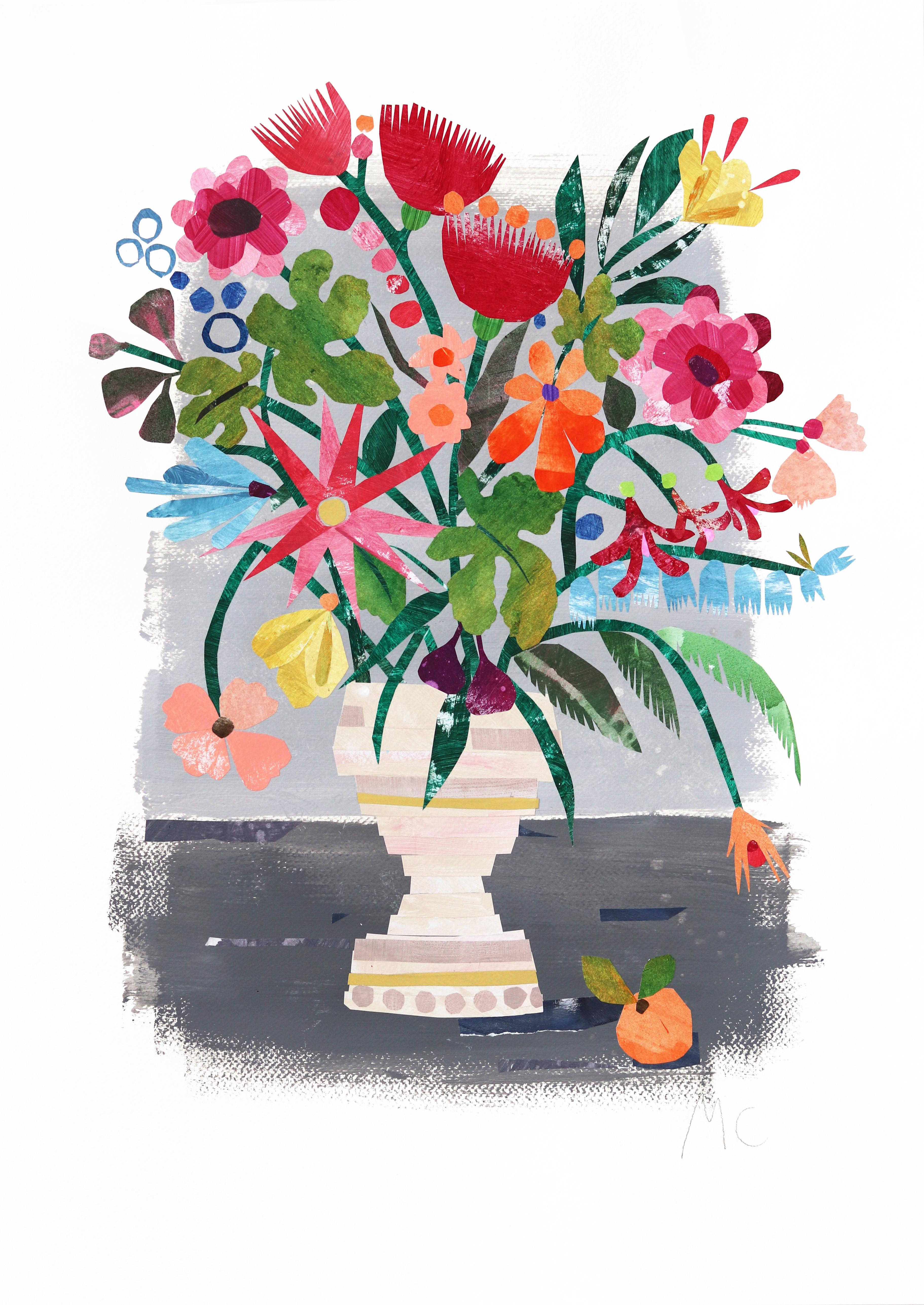 All We Need Is Flowers - Nature morte fleurs dans un vase coloré Contemporary