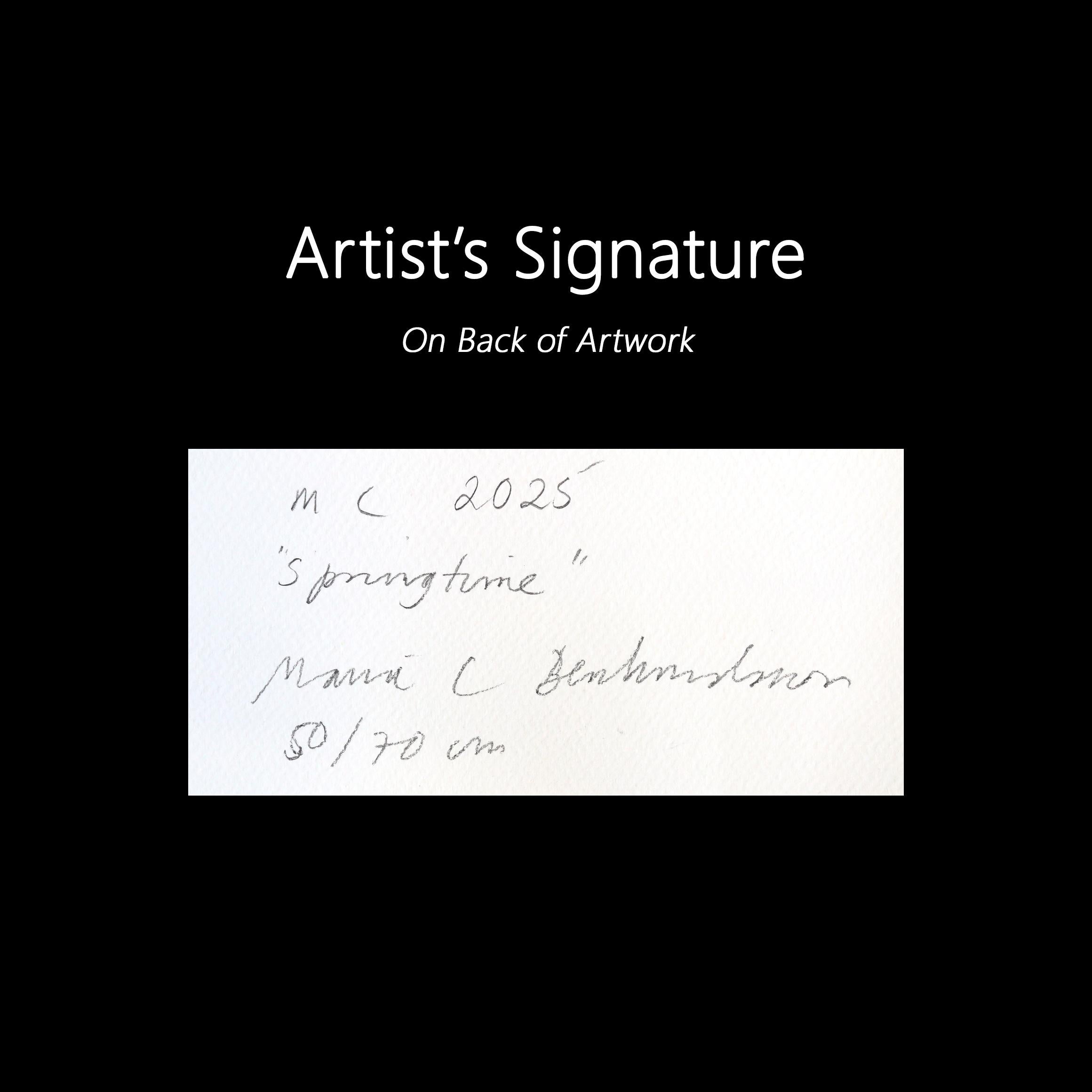 Springtime - Abstract Urban Color Drenched Collage Mixed Media Artwork on Paper en vente 5