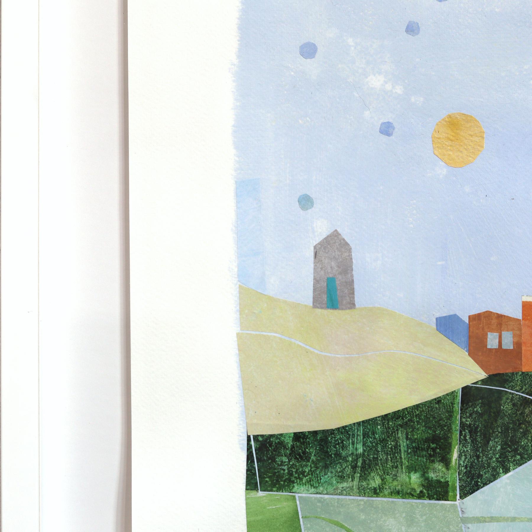 Maria C. Bernhardsson is a colorful artist who lives and paints in Sweden. Most of her works are influenced by the architecture and geometry of houses. Bernhardsson travels the world photographing and sketching houses to use as inspiration for her