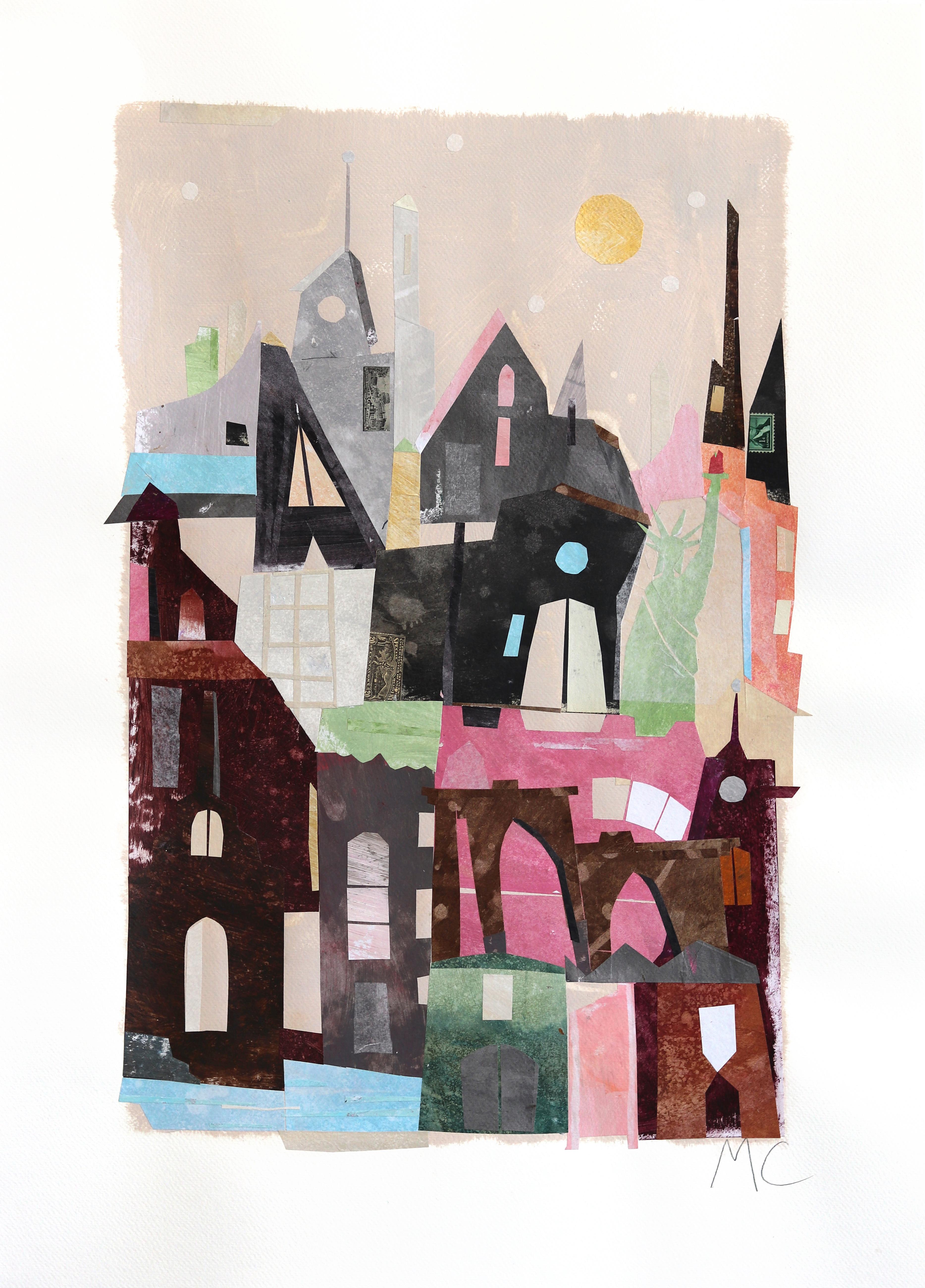 Unframed Landscape Drawings and Watercolors