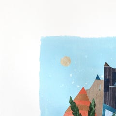 The Sun Always Shines on L.A. -  Architectural Color Drenched Mixed Media Art