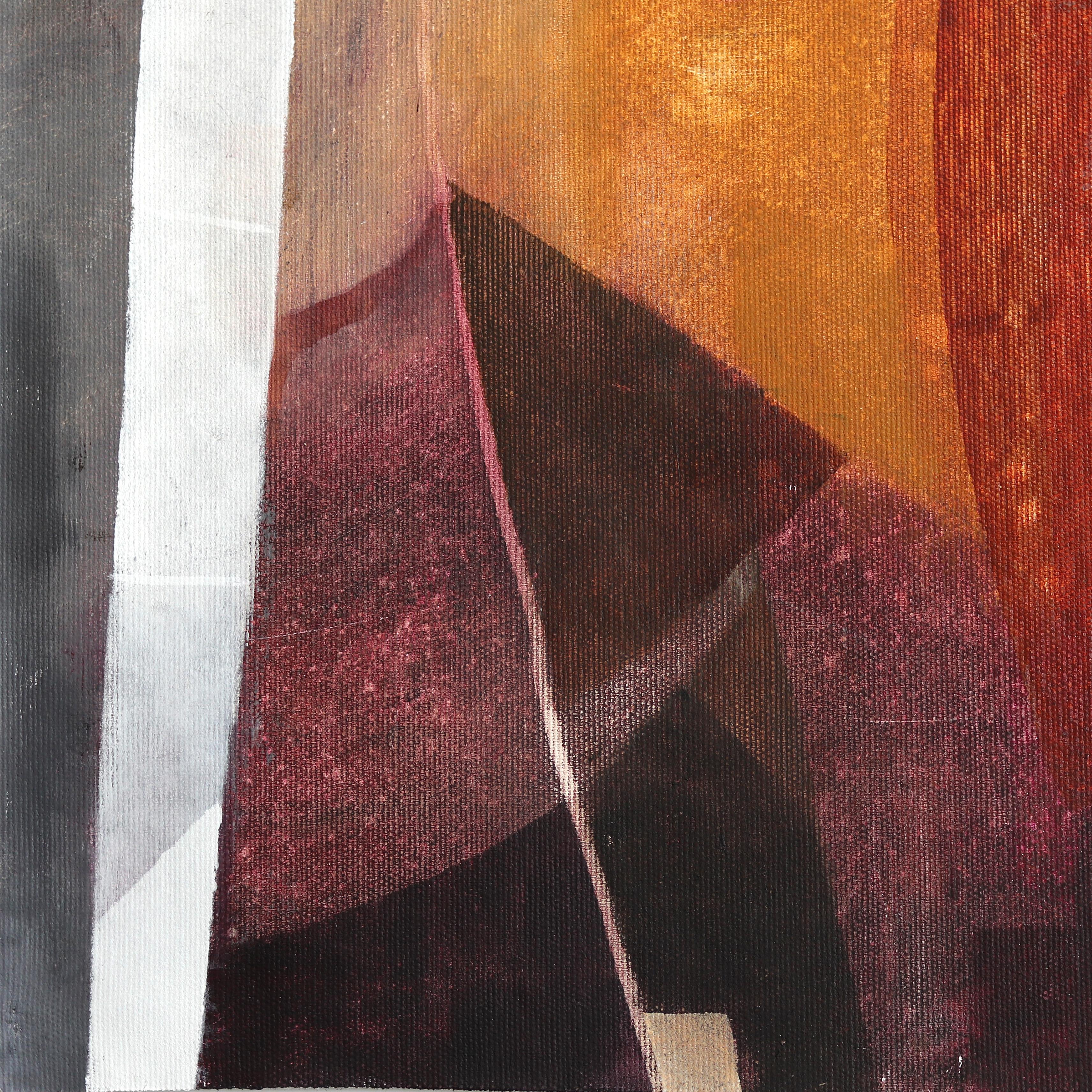 Amarone 2 - Abstrakte Burgunder Braunton Landschaft Acrylgemälde auf Leinwand (Surrealismus), Painting, von Maria C. Bernhardsson