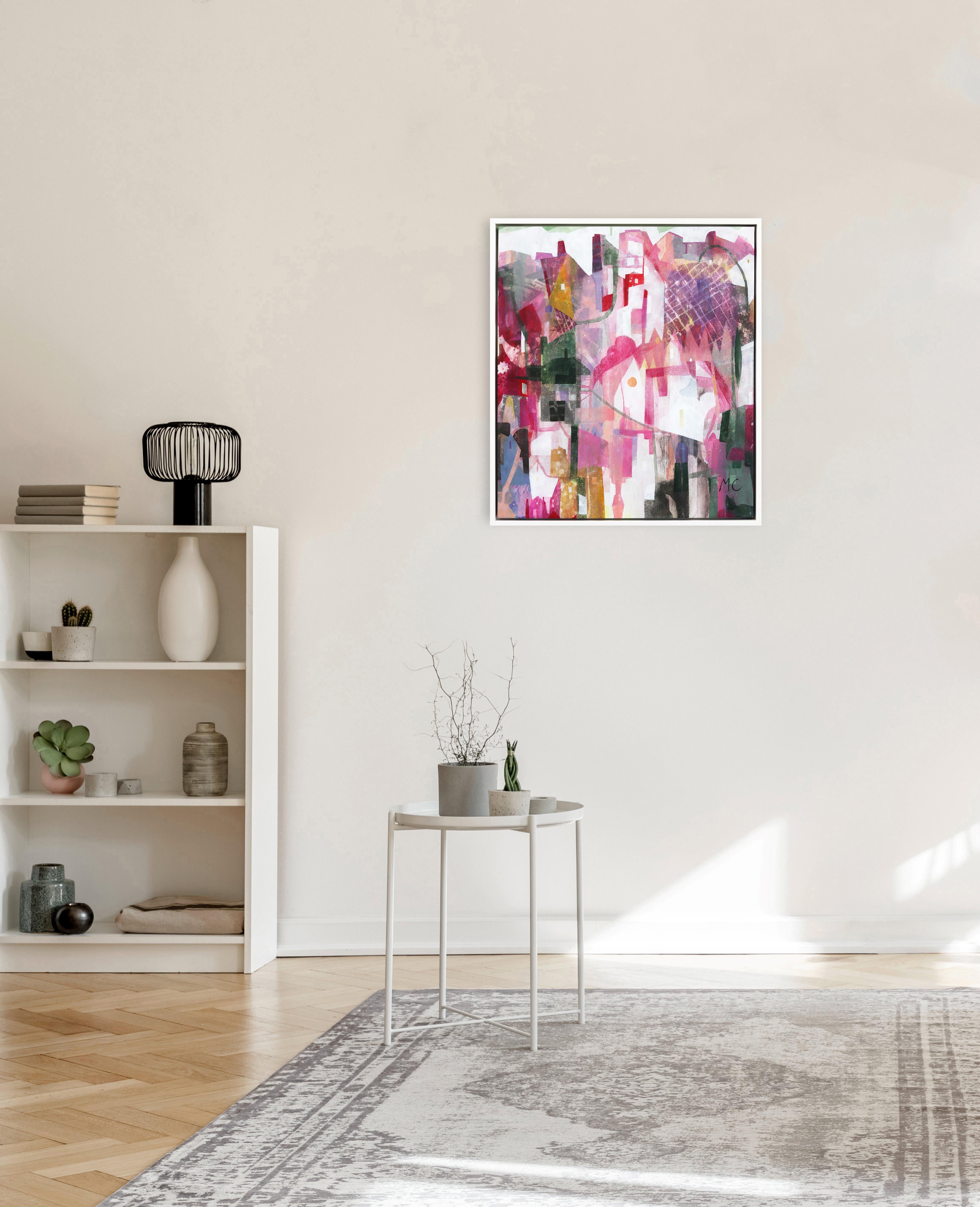 Fritillaria Meleagris  - Original Raw Canvas Framed Artwork  For Sale 1