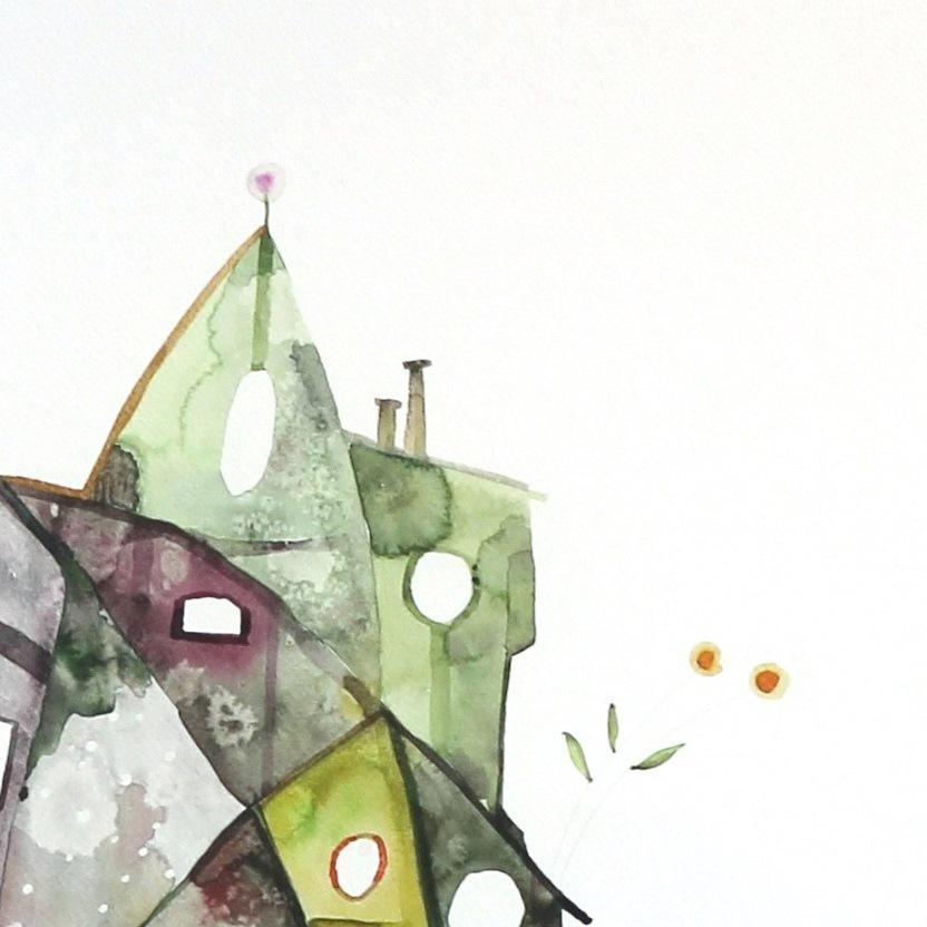 Maria C.I.C. Bernhardsson est une artiste colorée qui vit et peint en Suède. La plupart de ses œuvres sont influencées par l'architecture et la géométrie des maisons. Mme Bernhardsson parcourt le monde pour photographier et dessiner des maisons dont