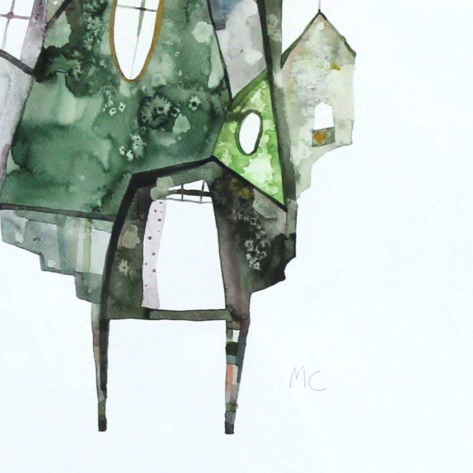 Green House, aquarelle d'origine (encadrée) en vente 3