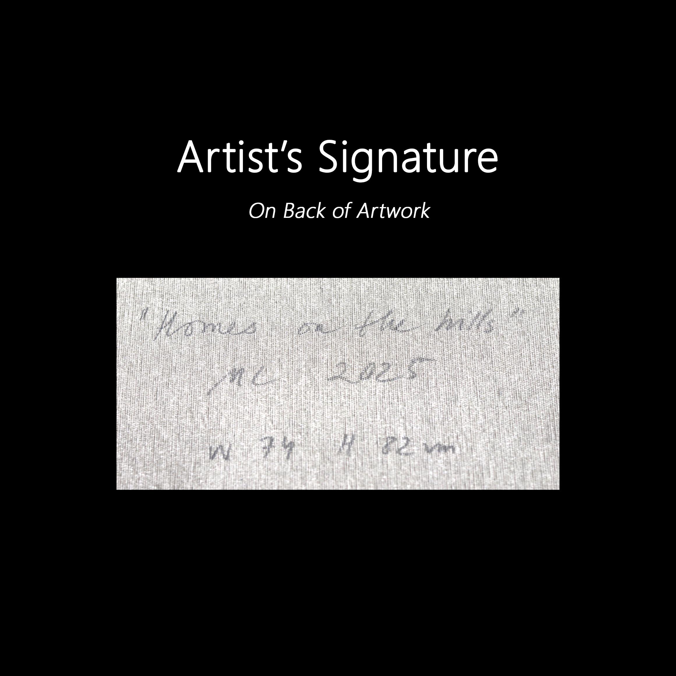 Homes on the Hills - Abstract Color Drenched Nature Landscape Painting on Canvas For Sale 5