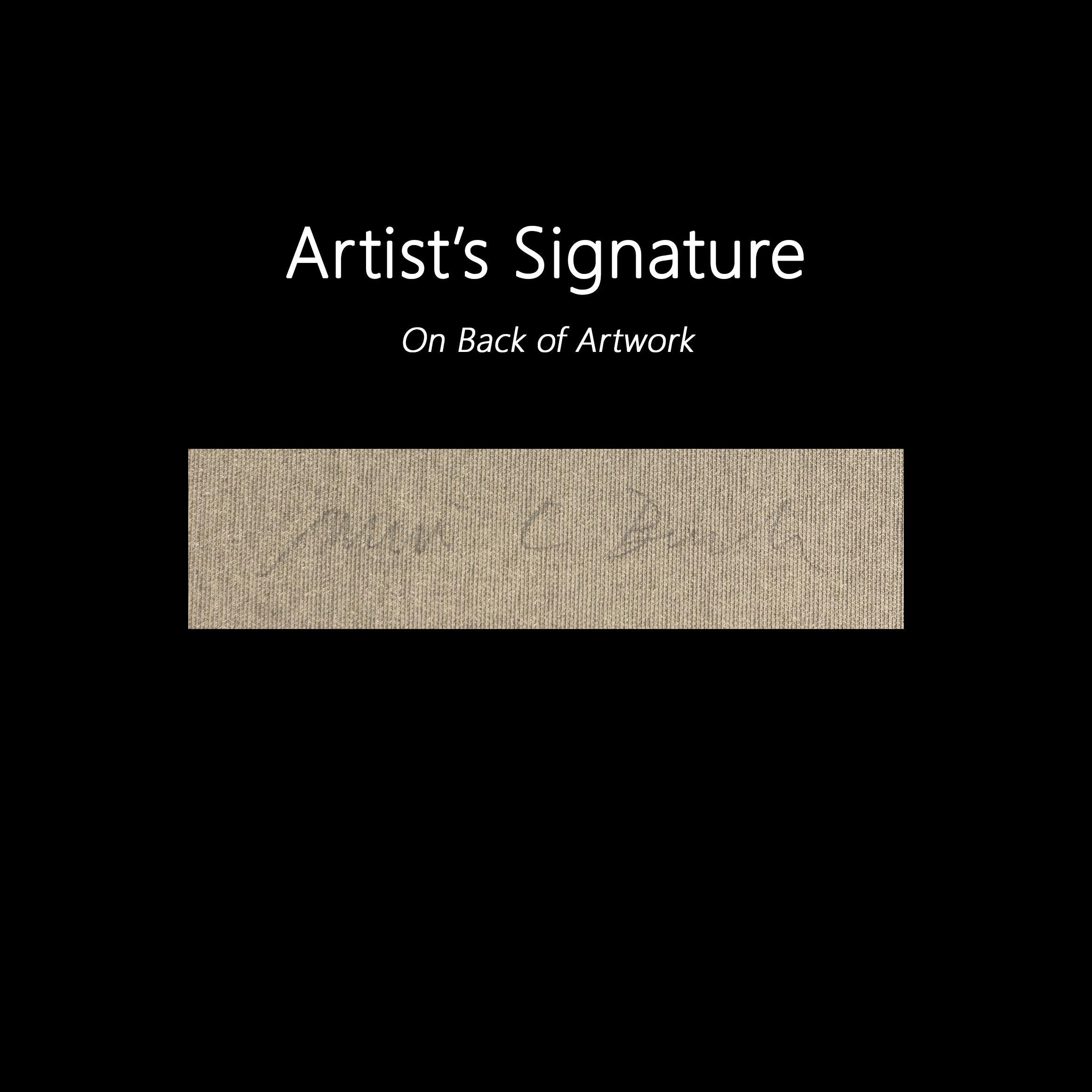 House and Sunset - Abstract Color Drenching Landscape Acrylic Painting on Canvas For Sale 3