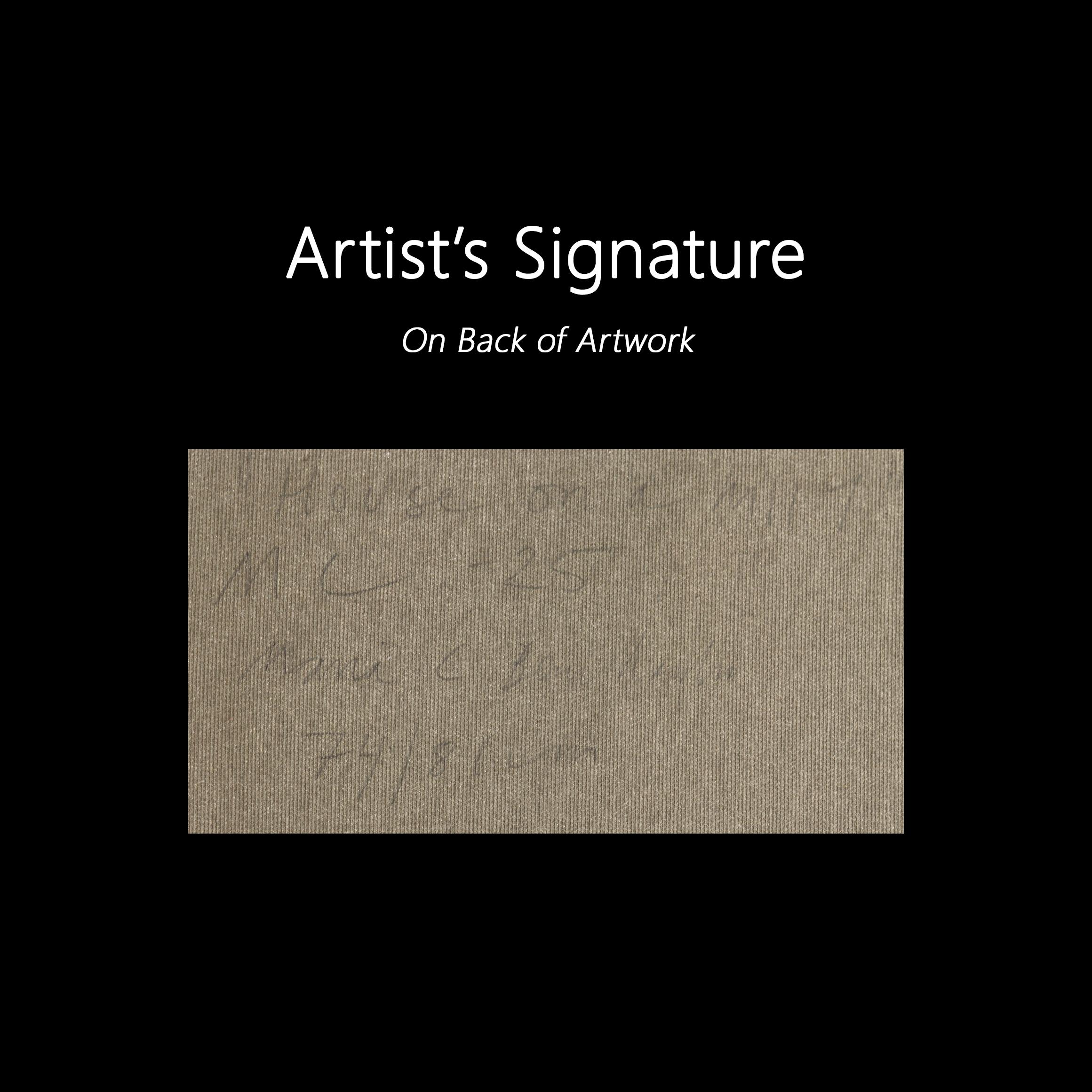 House on a Hill 1 - Abstract Color Drenched Nature Landscape Painting on Canvas For Sale 3