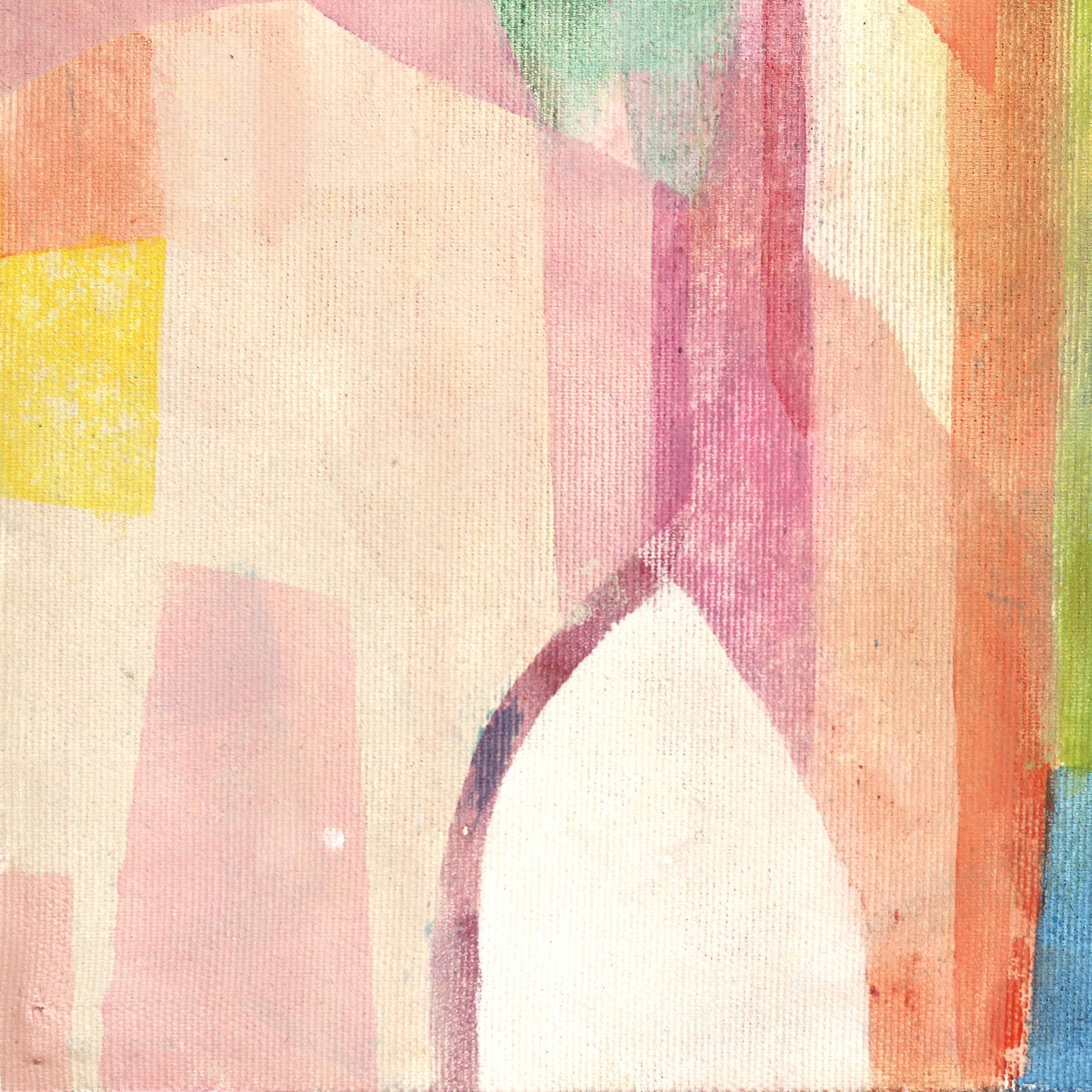 Manhattan Beach - Colorido paisaje abstracto sobre lienzo - Painting de Maria C. Bernhardsson