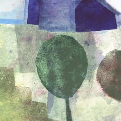 Les couleurs de Los Angeles - Grande peinture abstraite représentant un paysage urbain sur toile