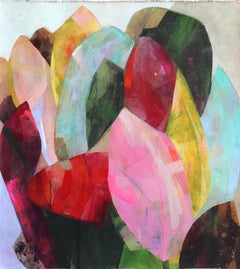 Wild Flowers 2 - Pittura astratta di paesaggio con colori vibranti su tela